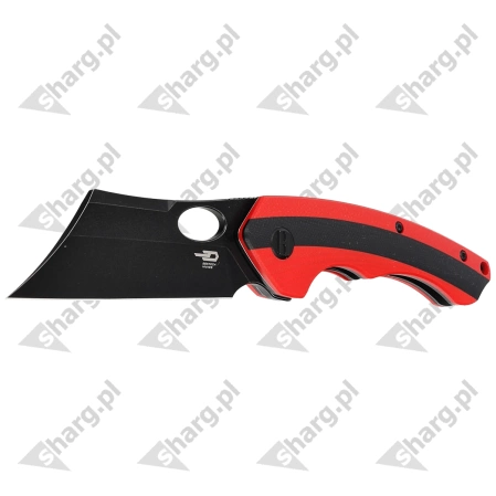 Bestech Knife Skirmish Red / Black G10, Black Stonewashed D2 (BG44D)