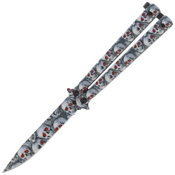 Martinez Albainox Balisong 3D Skulls Printed Steel, 3D Skulls Printed 3Cr13Mov (02220)
