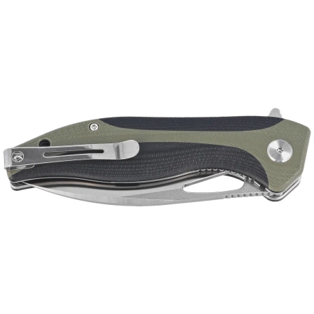 Bestech Komodo Black/Green G10, Stonewashed/Satin D2 Knife (BG26A)