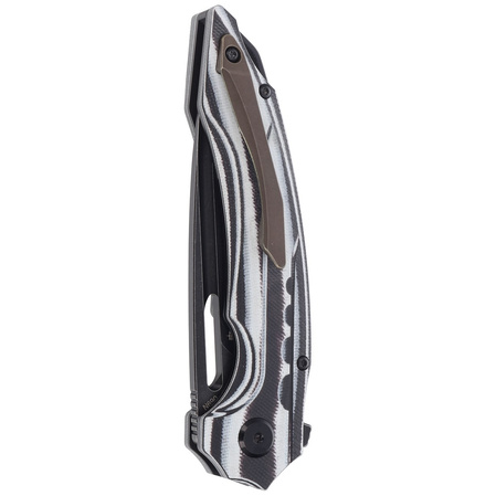 Bestech Knife Ornetta Carbon Fiber / White G10, Black Stonewash N690 by Kombou (BL02D)