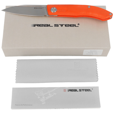 Real Steel Stella Orange G10, Stonewash VG-10 by Poltergeist Works (7052)