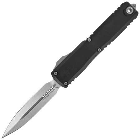 Nóż automatyczny OTF Microtech Ultratech Gen IV D/E Black Aluminium, Stonewashed M390MK by Tony Marfione (11224-10)