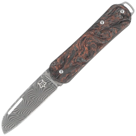 Scyzoryk Fox Vulpis 108 LE No 148/250 Dark Matter Fat Carbon, Super Clean Damascus by Balbach Damast (FX-VPDAM108 DMCO)