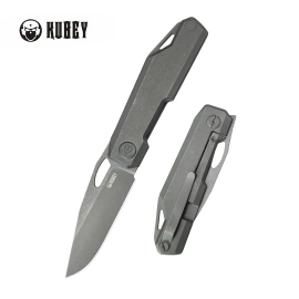 Nóż składany Kubey Verijero Darkblasted Titanium, Darkwashed 14C28N by George Ovchinnikov (KB340E)