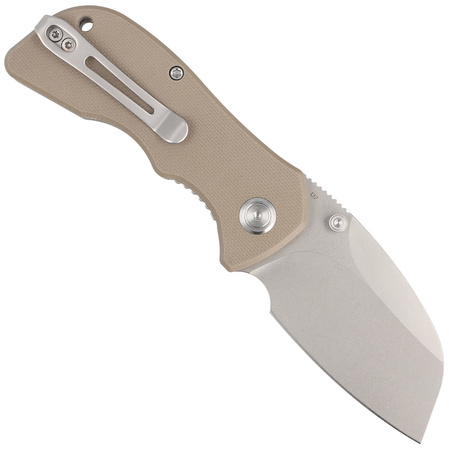 Nóż składany Kubey Karaji Tan G10, Bead Blasted D2 (KU180B)