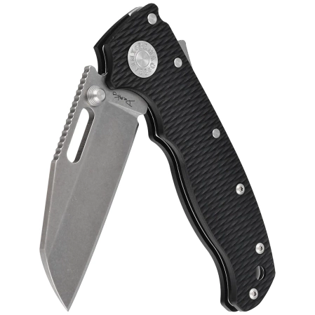 Demko AD20.5 Shark Foot Knife Black G10, Stonewashed CPM S35VN by Andrew Demko (205-S35-SFB)