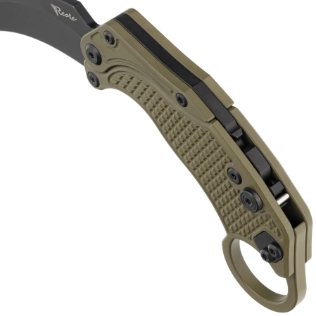 Nóż grwiatacyjny Reate EXO-K Gravity Karambit Green Aluminium, Black PVD N690