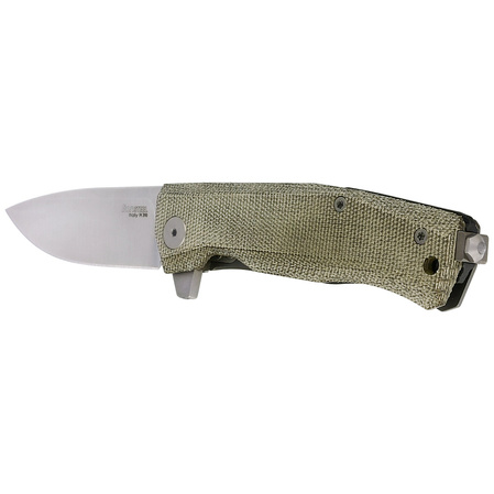 LionSteel Myto, Green Canvas Micarta, Satin M390 by Michele Pensato (MT01 CVG)