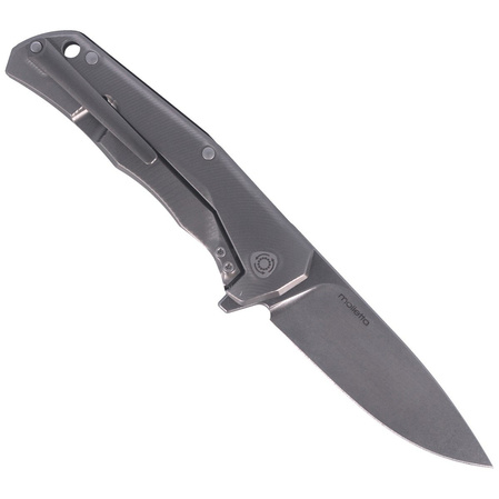 Nóż składany LionSteel T.R.E. G10 Black, Stone Washed Blade (TRE GBK)