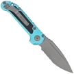 Microtech LUDT Gen III S/E Automatic Knife Turquoise Aluminum, Apocalyptic P/S M390MK by Tony Marfione (1135-11APTQ)