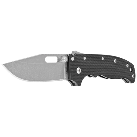 Nóż składany Demko AD20.5 Clip Point Black Peel Ply G10, Stonewashed D2 by Andrew Demko (205-D2-BLKPPG10-CP)