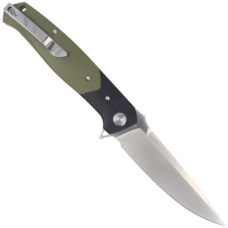 Nóż składany Bestech Swordfish Black / Green G10, Satin D2 (BG03A)