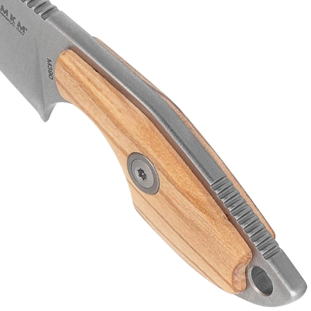 Nóż na szyje MKM Mikro 1 Olive Wood, Satin M390 by Jesper Voxnæs (MK MR01-O)