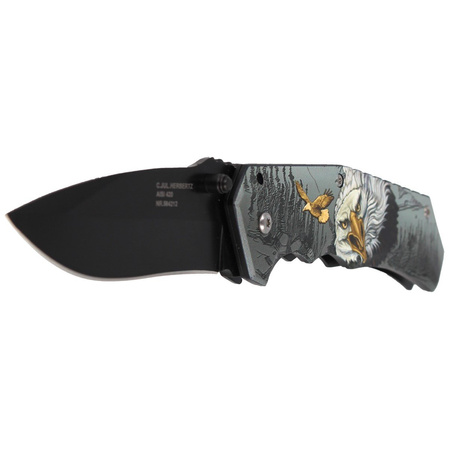 Nóż składany Herbertz CJH motyw 3D Orła, Black 420 (584212 - ART000142)