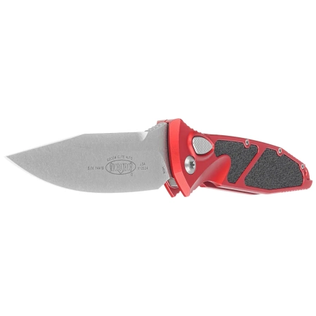 Nóż automatyczny Microtech Socom Elite Auto S/E Red Aluminium, Stonewashed M390 by Tony Marfione (160A-10RD)