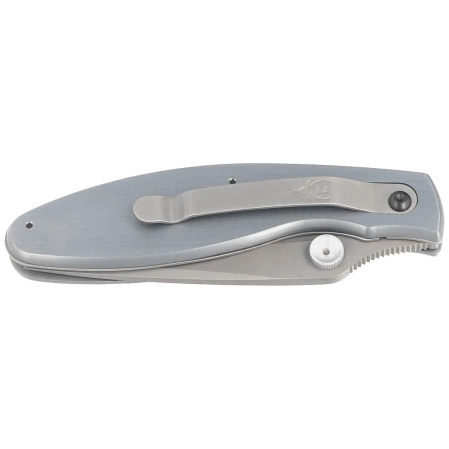 Muela KMC-7R Gray Aluminum/Red Pakka Wood, Satin 440C Knife