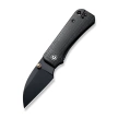 Civivi Knife Baby Banter Wharncliffe Black Burlap Micarta, Black Nitro-V by Ben Petersen (C19068SC-1)