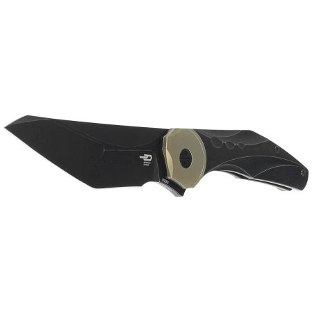 Nóż składany Bestech Excentric Black Titanium, Black Stonewashed M390 by Kombou and TNT Knives (BT2412B)