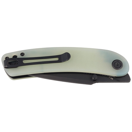 Kubey Knife Momentum Jade G10, Dark Stonewashed AUS-10 by Sherif Manganas (KU344J)