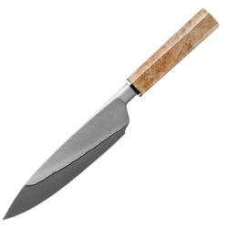 Xin Cutlery XinCraft 8'' Chef Knife, Stabilized Maple Burl, Acid-Etched 440C (XC137)