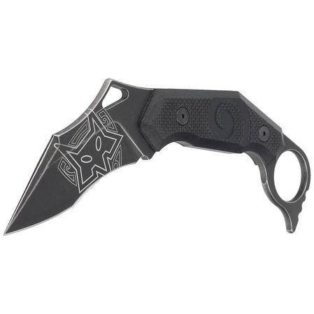 Nóż FOX Moa Karambit Black G10, Black Idroglider N690Co by Jared Wihongi (FX-651)