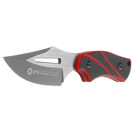 K25 Neck Knife Black/Red G10, Titanium 7Cr17Mov (32691)