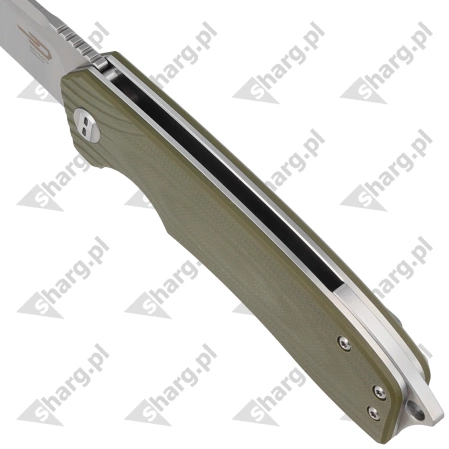 Nóż składany Bestech Lion Army Green G10, Stonewashed/Satin D2 (BG01B)