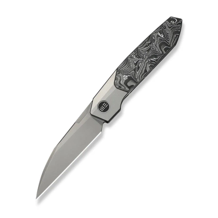 Nóż składany WeKnife Brr15 Gray Titanium/Aluminium Foil Carbon Fiber, Stonewashed M390 by Rafal Brzeski (WE24007-2)