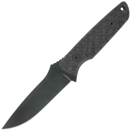 Spartan Blades Alala Black Canvas Micarta, Black Powder 1095 Cro-Van by Curtis Iovito (SBSL004BKBK)