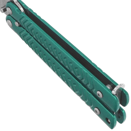 Martinez Albainox Balisong Knife Green Steel, Satin 3Cr13Mov (02228)