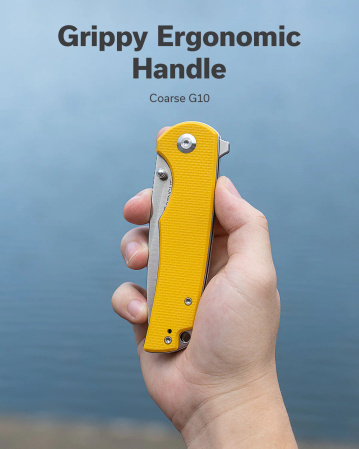 Sencut Praktisk Yellow G10, Satin 9Cr18MoV (S24019-2)