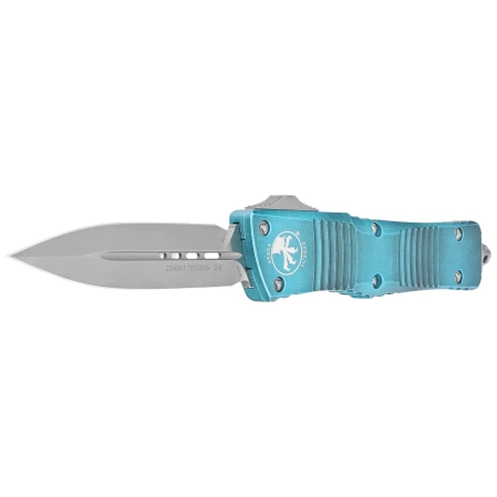Nóż automatyczny OTF Microtech Combat Troodon D/E Weathered Turquoise Aluminium, Apocalyptic M390 by Tony Marfione  (142-10APWTQ)