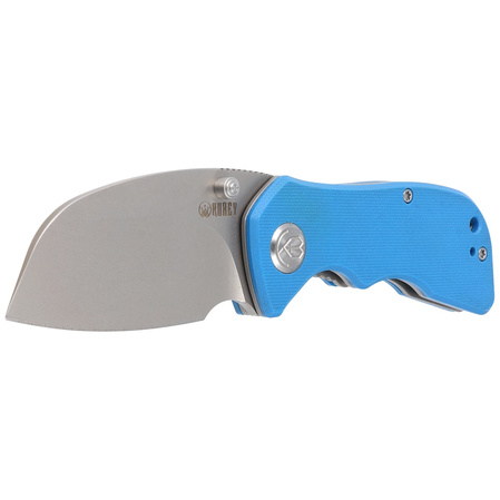 Nóż składany Kubey Karaji Blue G10, Bead Blasted D2 (KU180C)