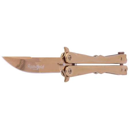 Nóż składany motylek Martinez Albainox Balisong RainGold Steel, RainGold 3Cr13Mov (02165)
