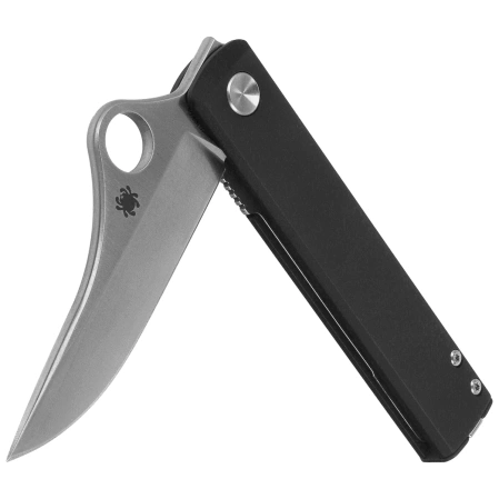 Spyderco Essenza Knife Black Aluminum, Satin N690Co by Riccardo Gobbato (C272ALBKP)