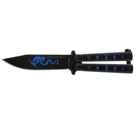 Nóż składany motylek Martinez Albainox Balisong Night Fighter II Black Stainless Steel, Black 3Cr13MoV (02104)