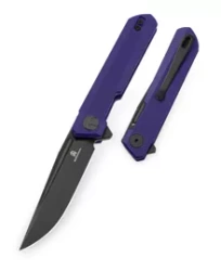 Bestechman Mini Dundee DD Knife Purple G10, Black PVD D2 by Ostap Hel (BMK08D)