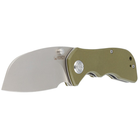Nóż składany Kubey Karaji Green G10, Bead Blasted D2 (KU180D)
