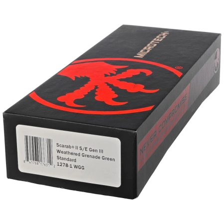 Nóż automatyczny OTF Microtech Scarab II Gen III S/E Weathered Grenade Green Aluminium, Weathered Grenade Green M390MK by Tony Marfione (1278-1WGG)