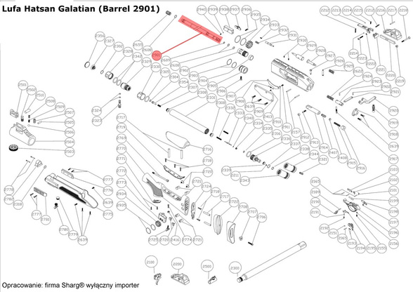 Lufa wiatrówka PCP Hatsan Hercules, Galatian, Predator 4.5 mm