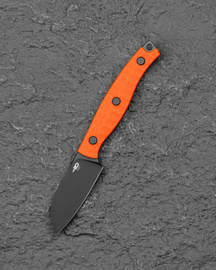 Nóż Bestech Heidiblacksmith#3 Sheepsfoot Orange G10, Black PVD 14C28N by Heidi (BFK07B)