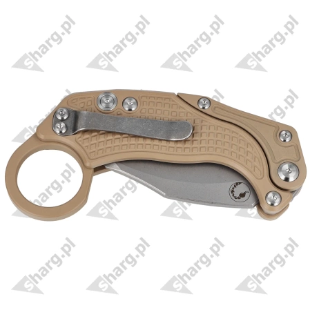 Reate Knife EXO-K Gravity Karambit Tan Aluminium, Stonewashed N690
