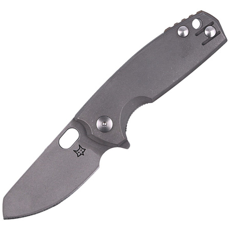 Fox Baby Core Stonewashed Titanium Knife, Stonewashed M390 by Jesper Voxnæs (FX-608 TI)