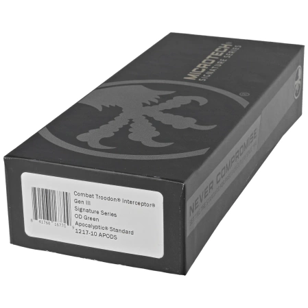 Nóż automatyczny OTF Microtech Combat Troodon Gen III Interceptor OD Green Aluminium, Apocalyptic M390MK by Tony Marfione (1217-10APODS)