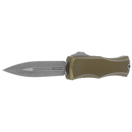 Nóż automatyczny OTF Microtech Hera II D/E OD Green Aluminium, Apocalyptic M390MK by Tony and Sean Marfione (1702-10APOD)
