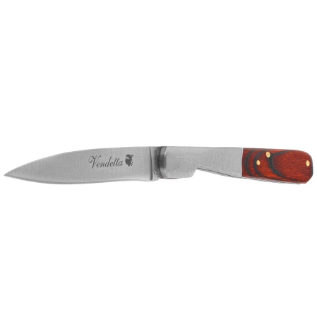 Nóż składany Martinez Albainox Vendetta Red Micarta/Steel, Satin 3Cr13Mov (10509)