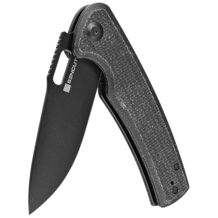 Sencut Black Vesperon Black Canvas Micarta, Black 9Cr18MoV (S20065-3)