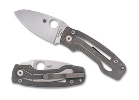 Nóż składany Spyderco Pits 2 Slipit Gray Titanium, Satin M398 by Mike Read (C269TIP)