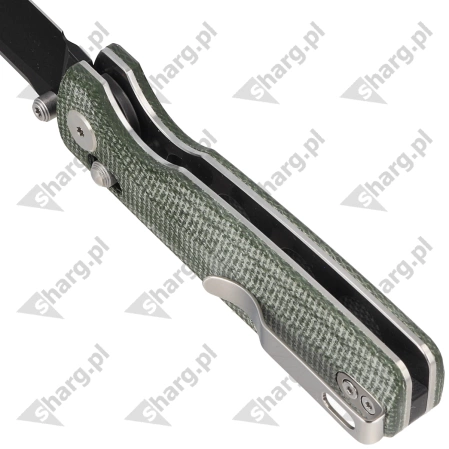 Nóż składany Bestech Slasher Green Micarta, Black Stonewashed D2 (BG43B-2)