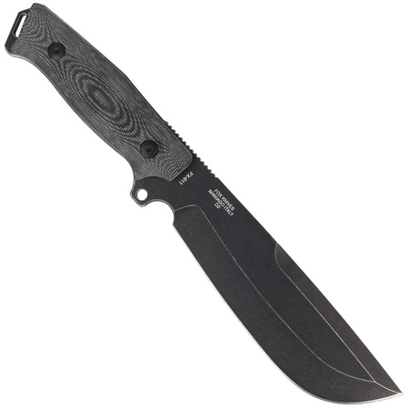 Nóż FOX Native Sandblasted Black Micarta, Black Idroglider Stone Washed D2 by Andrea Todesco (FX-611)